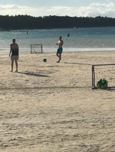 Football on the beach