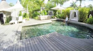 Spa decking pool and jacuzzi